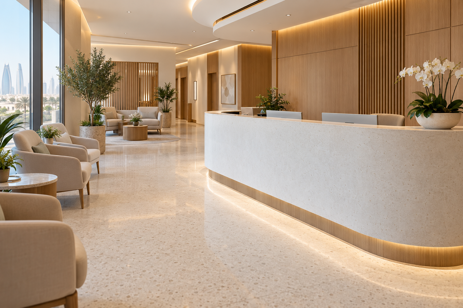 Illustrative contemporary clinic interior