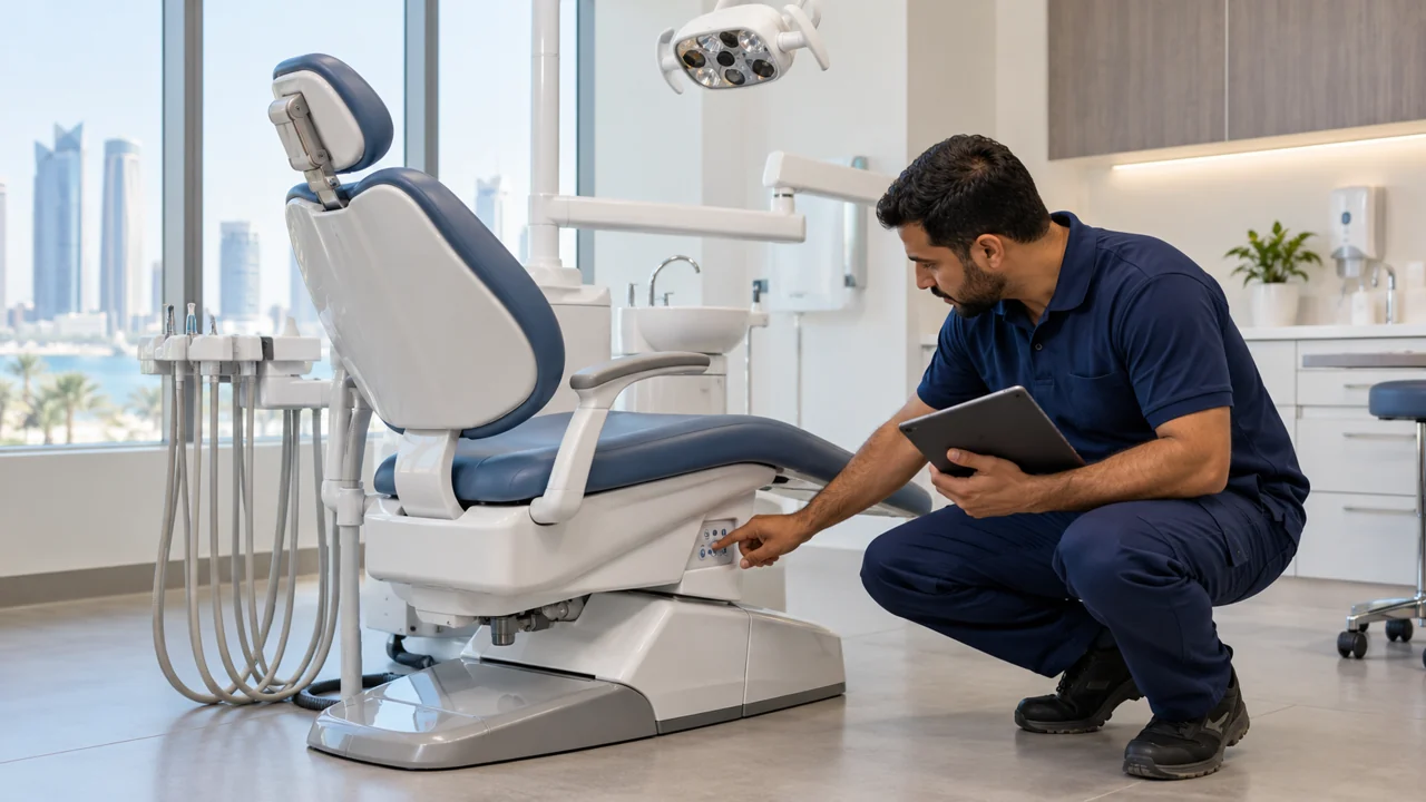 Dental chair maintenance: what to include in your service request — illustrative concept