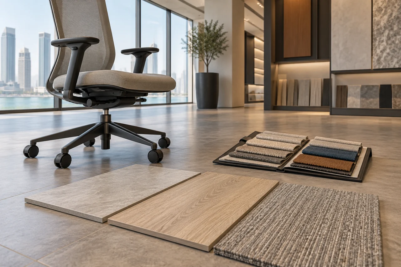 Buying furniture and flooring: confirm the details before ordering — illustrative concept