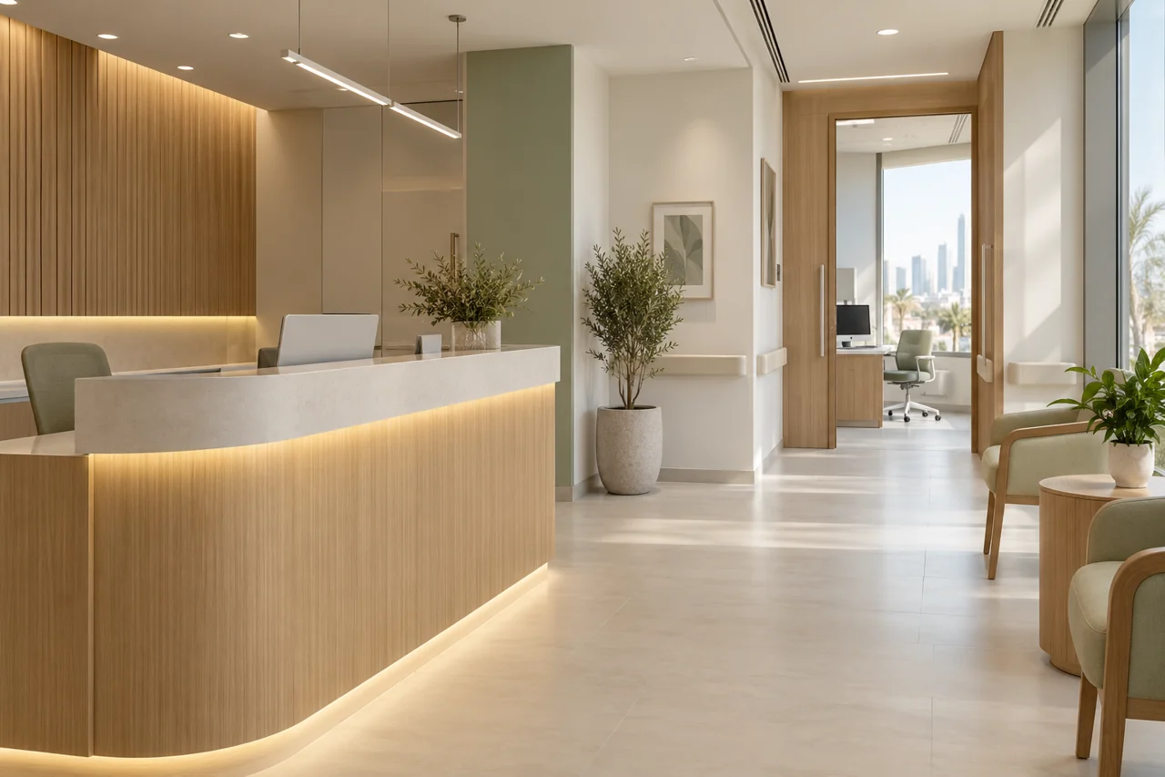 Illustrative healthcare interior
