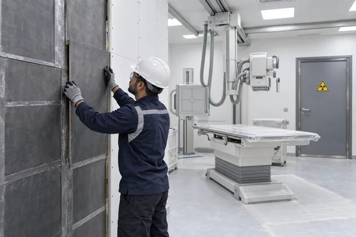 Radiation shielding & lead lining — illustrative concept