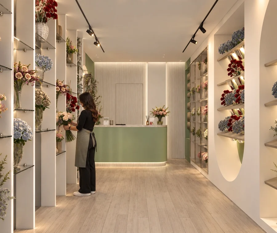 Vasa Flower Shop, Syria - Reception and circulation - supplied design visual
