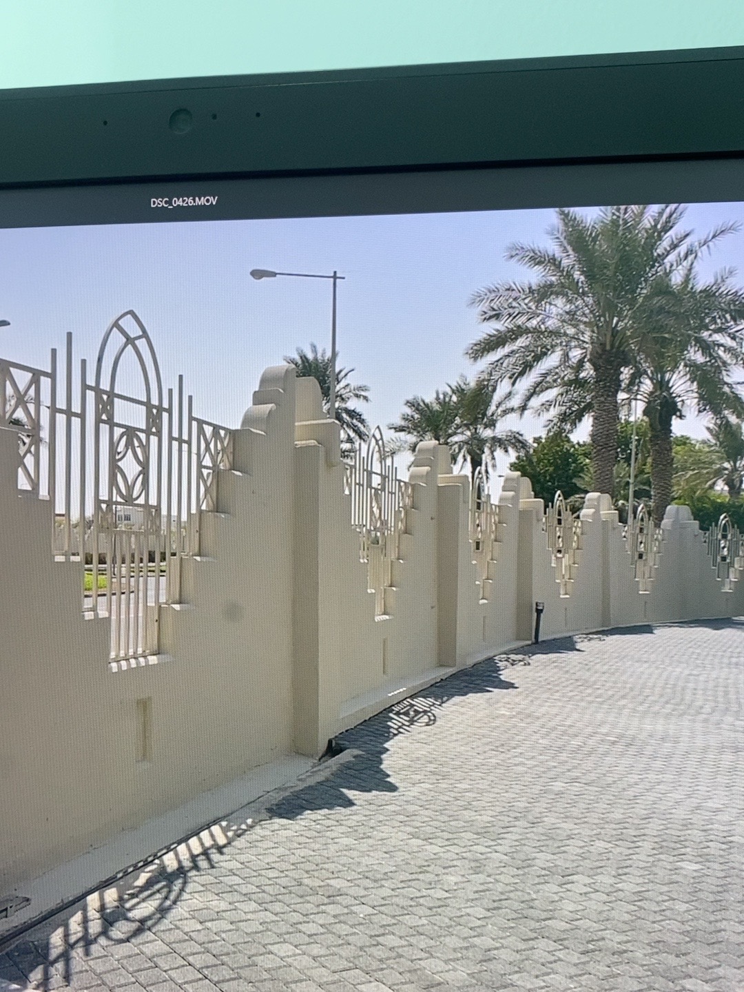 Actual Project 1 boundary wall, decorative metal fencing and paved frontage